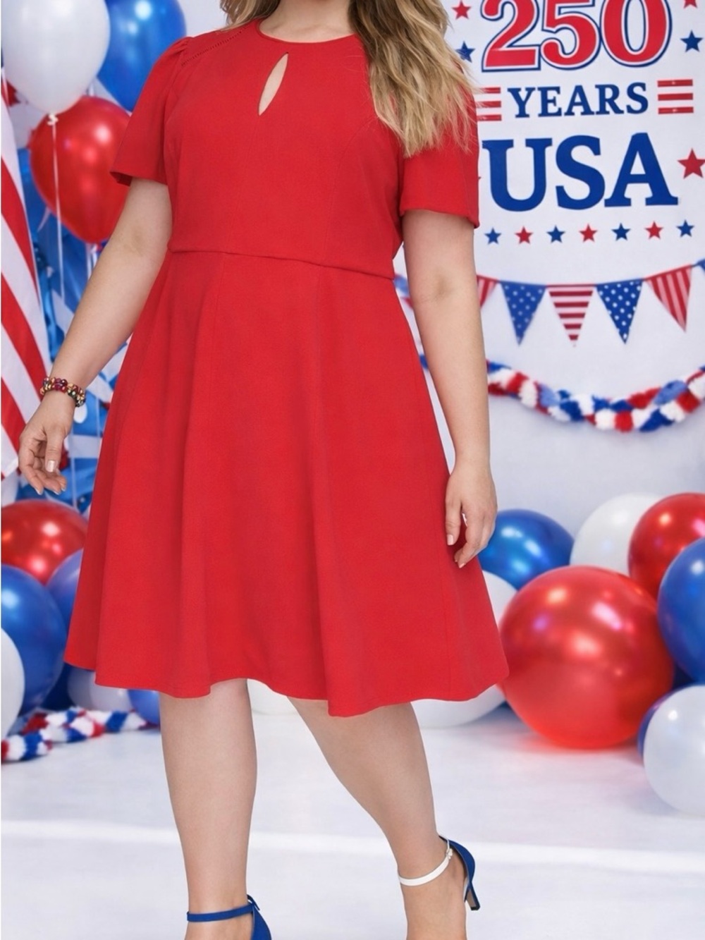 Tommy Hilfiger Scarlet Red Dress with Logo Zip Pull